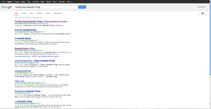 First Time The Blog About Beautiful Things is it's own name's top Google hit. Screen shot 2013-07-09 at 9.19.31 PM